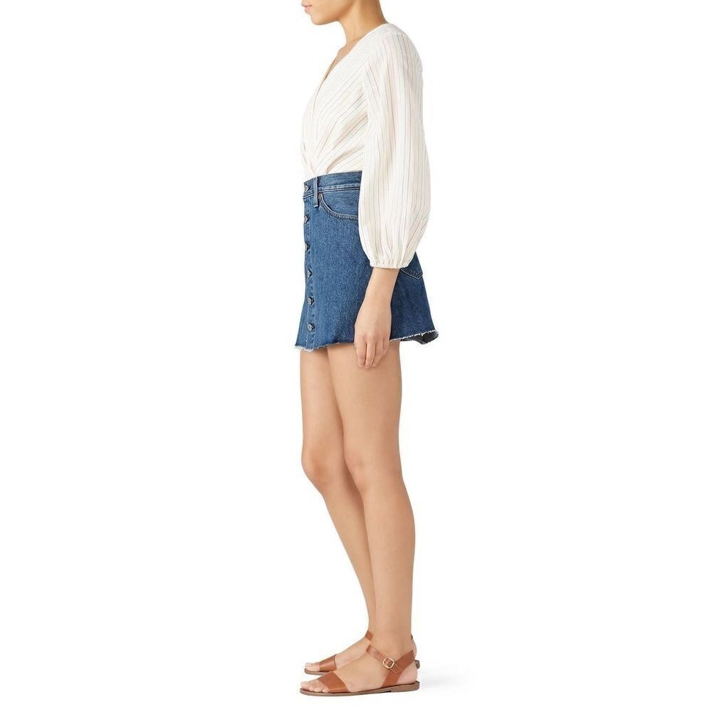 LEVI'S Denim Button Front Mini Skirt - Picture 3 of 5